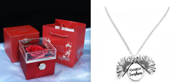 Gift Box with Jewel embellished with an eternal rose