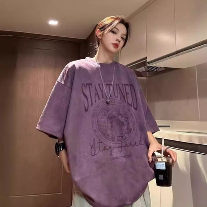 T-Shirt Soft Velvet Summer Tee (M-3XL)