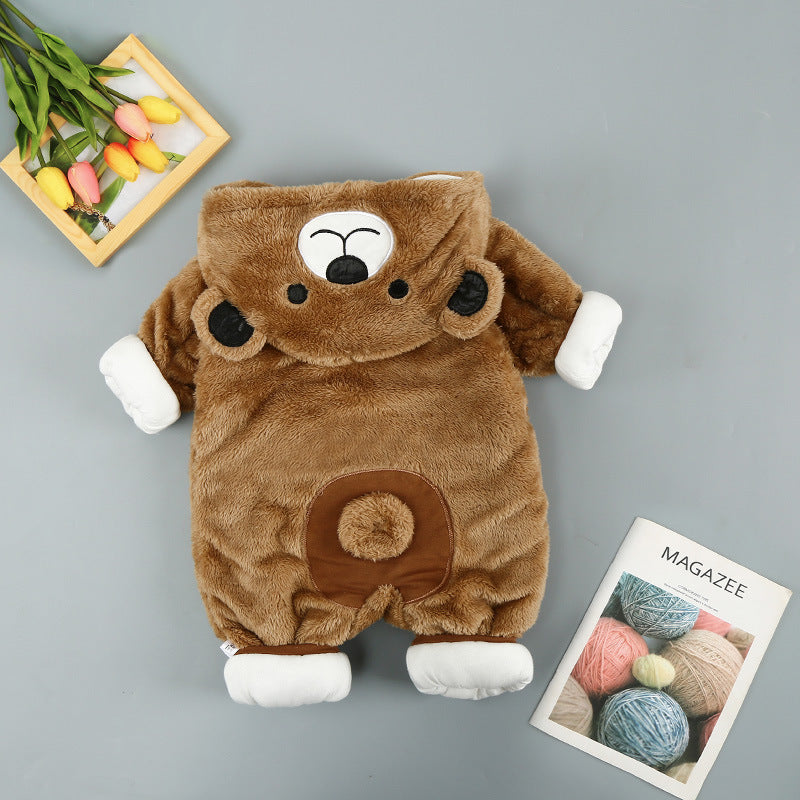 Teddy Soft – Tutina Orsetto in Cotone con Cappuccio e Orecchiette (6-9 mesi, 9-12 mesi, 12-18 mesi, 24-36 mesi)
