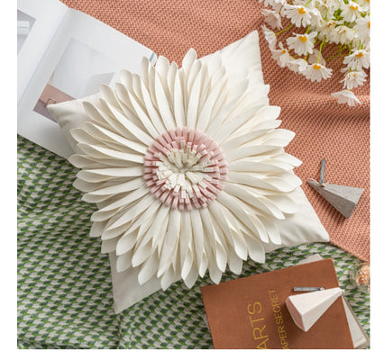 3D Chrysanthemum Velvet – Cuscino in Velluto con Cuciture a Fiore 3D
