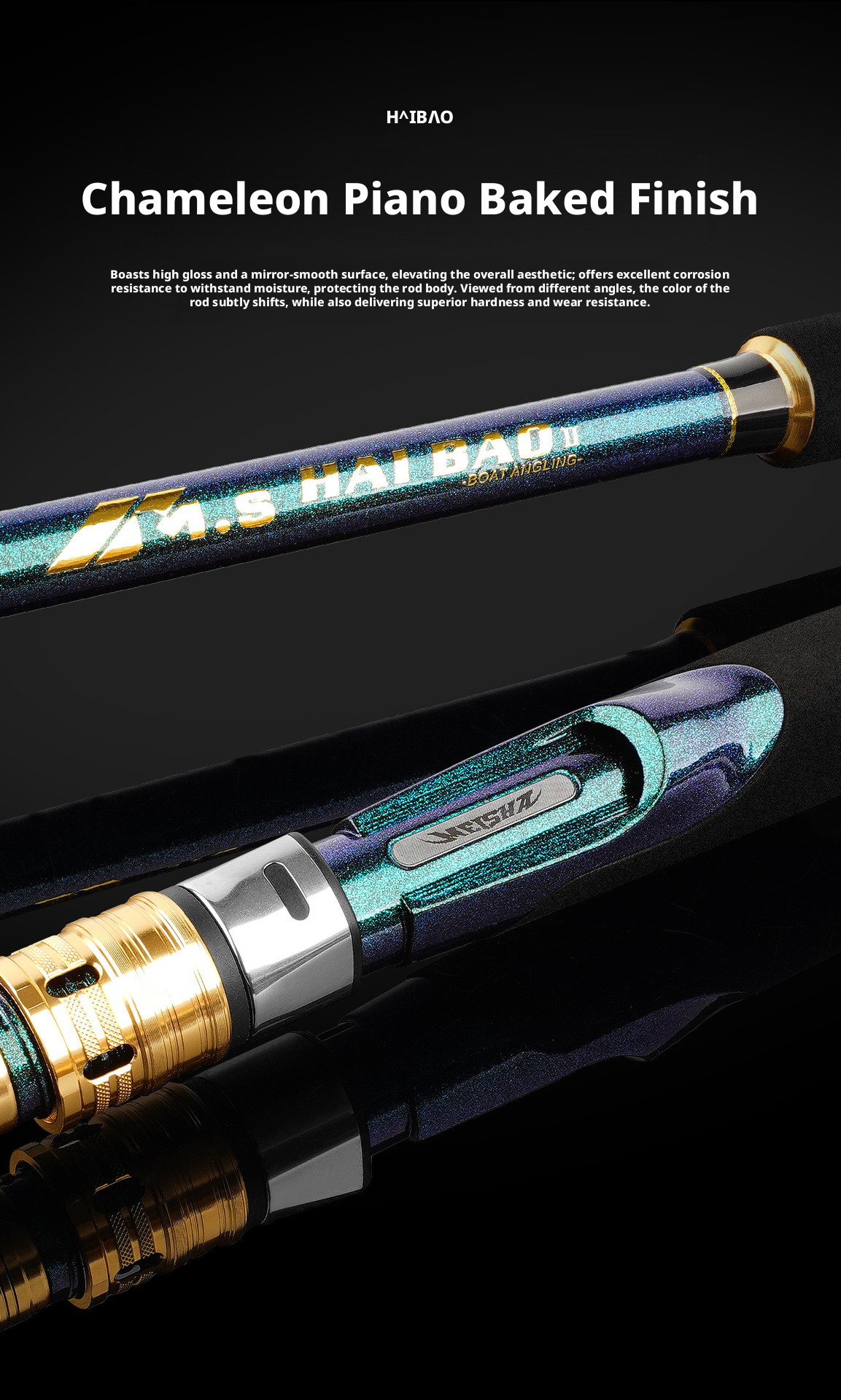 Canna da Pesca M.S Hai Bao II Spinning/Casting 1.50m, 1.68m, 1.80m, 1.98m 2.10m, 2.40m, 2.70m