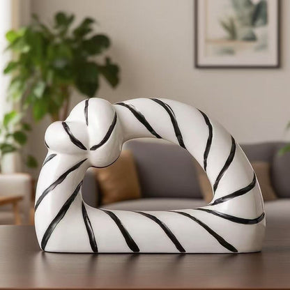 Set Design Infinity Knot - Vaso e Scultura Moderna in Ceramica