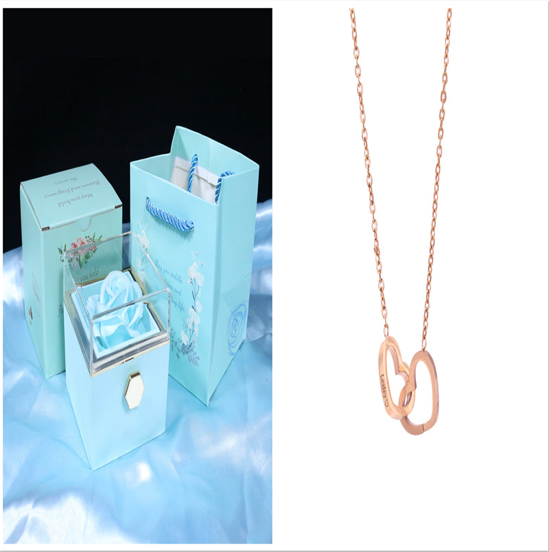 Gift Box with Jewel embellished with an eternal rose