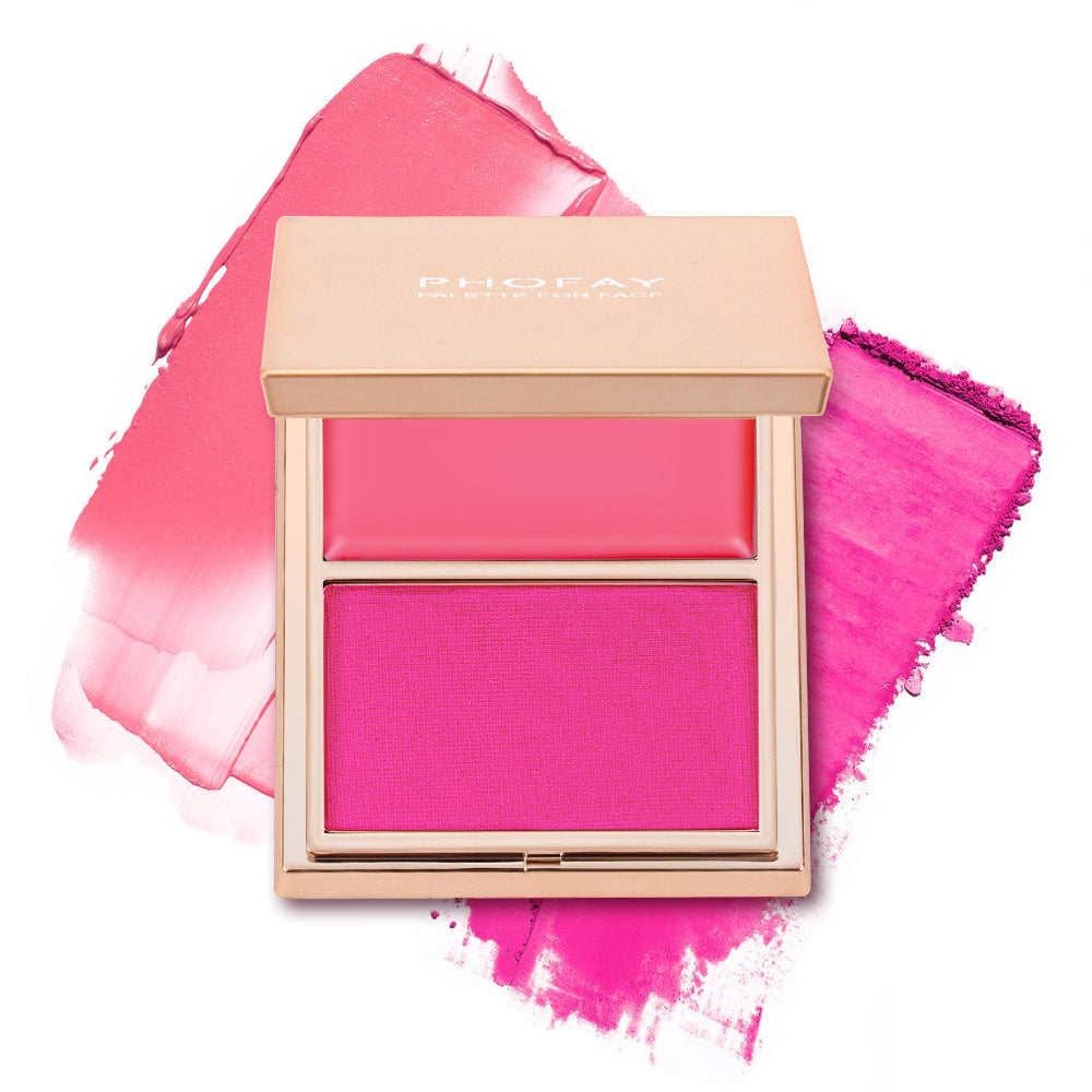 PHOFAY Cream & Powder Blush Duo