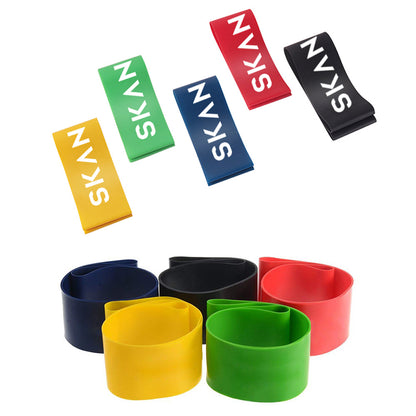 Rainbow Bands – Set 5 Fasce Elastiche Yoga a Resistenza Graduata
