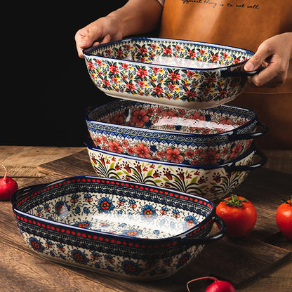 Geometric Ceramic Plate – Piatto Rettangolare Moderno