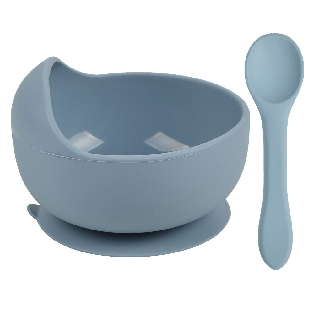Soft Silicone Baby Set – Piatto e Cucchiaio Coordinati in Silicone