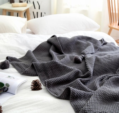 Coperta Nordica a Maglia con Frange
