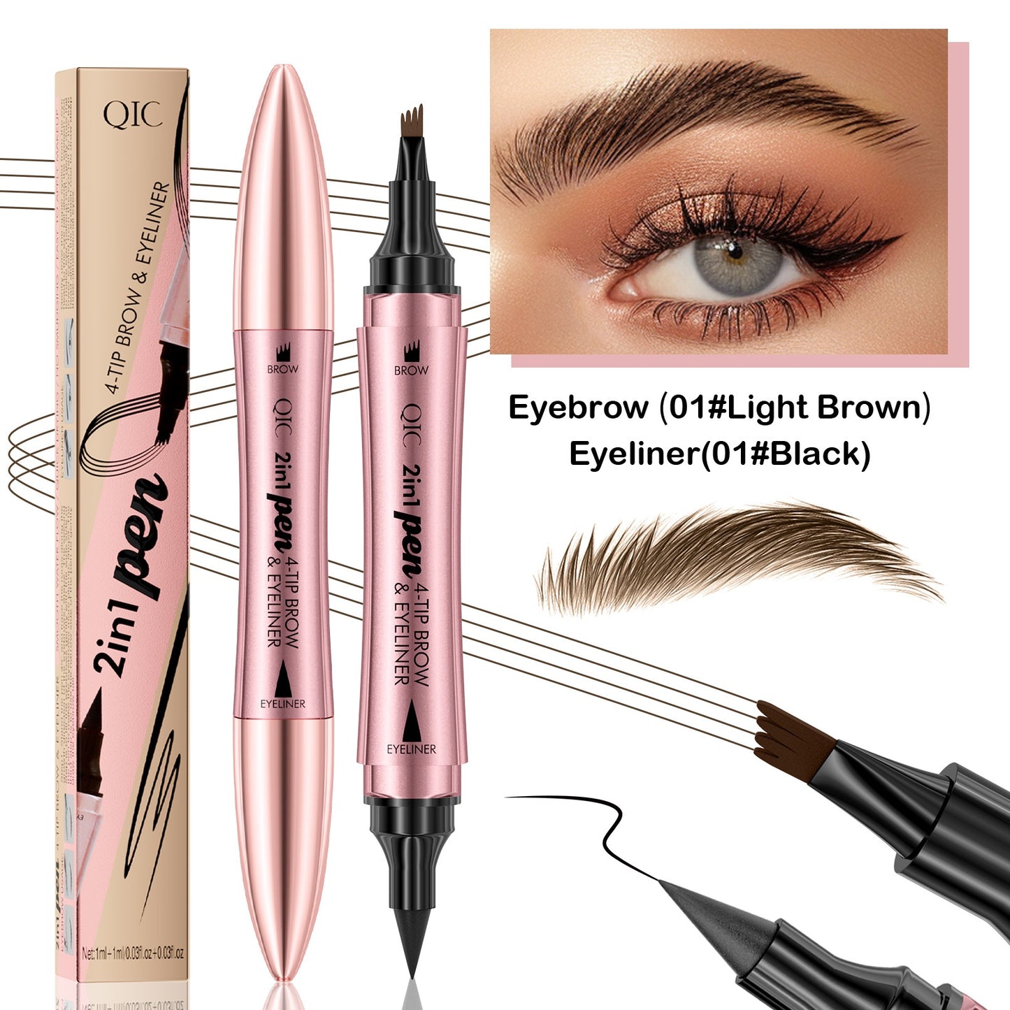 Matita 4 forchette + Eyeliner 2 in 1