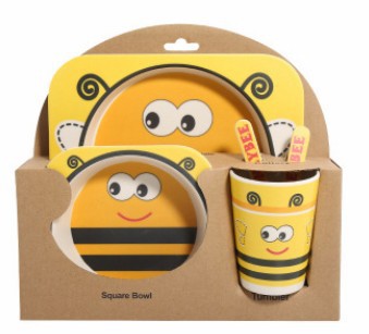 Eco-Bambù Kids Set – Set pappa 5 pezzi in fibra di bambù