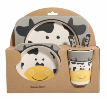 Eco-Bambù Kids Set – Set pappa 5 pezzi in fibra di bambù