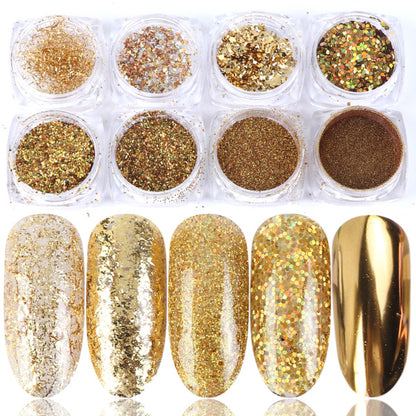 8 Scatole Mix Polvere Glitterata