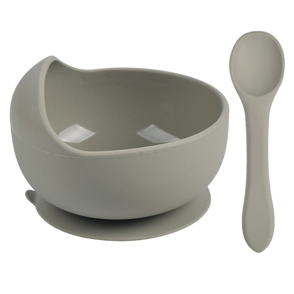 Soft Silicone Baby Set – Piatto e Cucchiaio Coordinati in Silicone