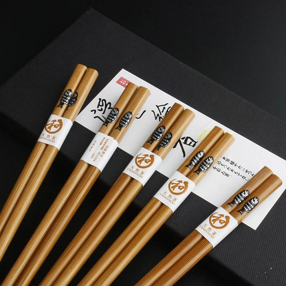 Bacchette Zen in Legno con Decorazione Tradizionale
