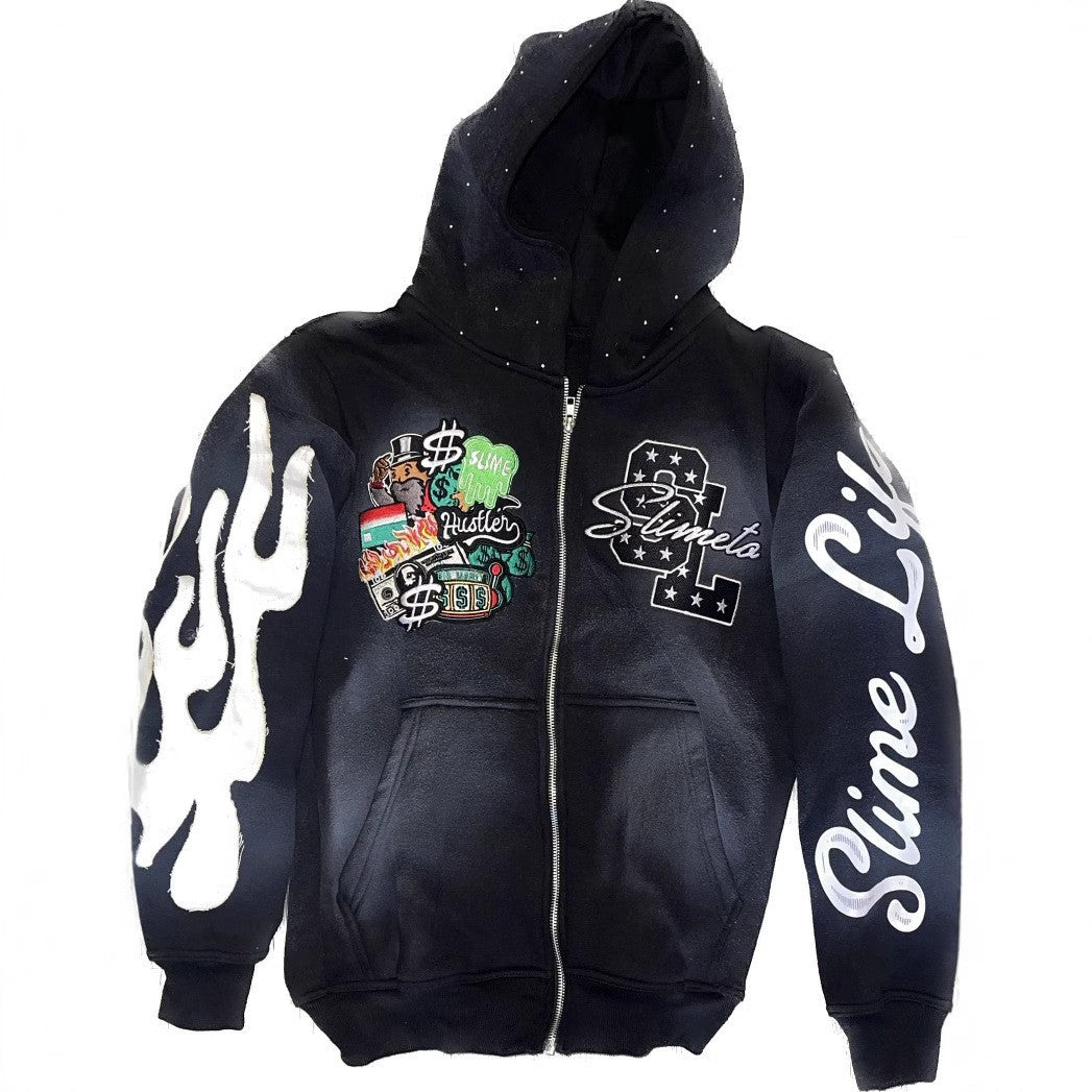 Felpa Arctic Shadow – Felpa con Cappuccio e Trama Ricamata a Rilievo (XS-5XL)