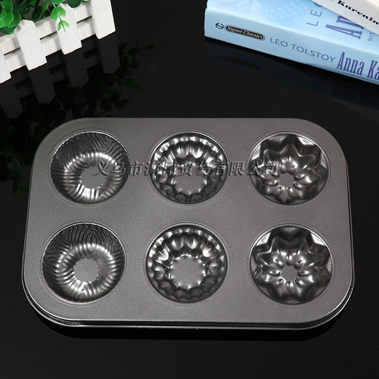 Premium Muffin Tray – Teglia per Muffin a 6 Fori con Rivestimento Antiaderente