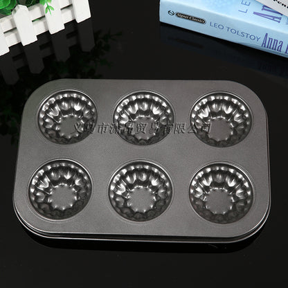 Premium Muffin Tray – Teglia per Muffin a 6 Fori con Rivestimento Antiaderente