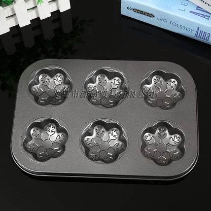 Premium Muffin Tray – Teglia per Muffin a 6 Fori con Rivestimento Antiaderente
