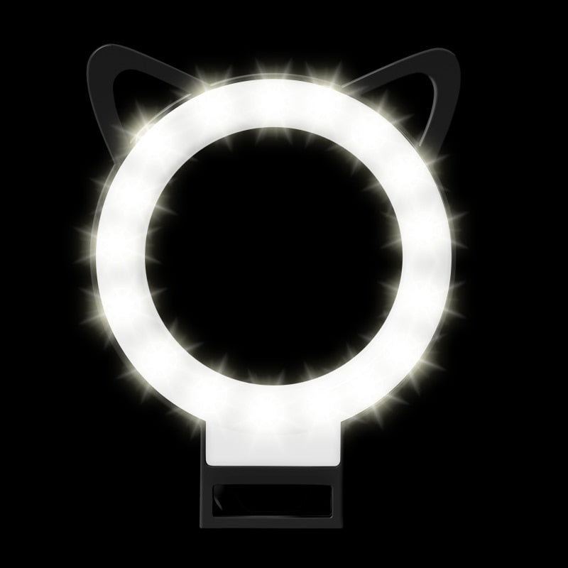 Universal Selfie-Ring: Luce LED USB per Smartphone
