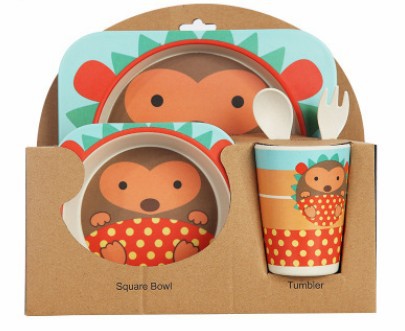 Eco-Bambù Kids Set – Set pappa 5 pezzi in fibra di bambù