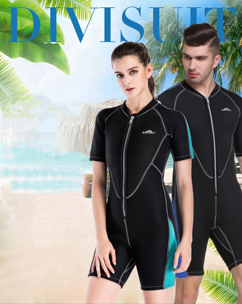 Deep Surf One-Piece – Muta in Neoprene a Manica Corta (Uomo/Donna) (S-3XL)