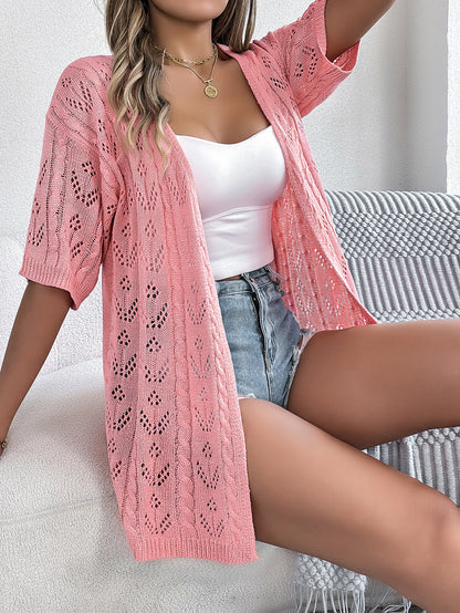 Cardigan Maglia Maniche Corte (S-XL)