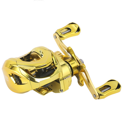 BILLINGS GD200 – Mulinello Casting Ultra-Long Distance – Elettroplaccato Oro, 7.2:1