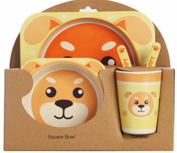 Eco-Bambù Kids Set – Set pappa 5 pezzi in fibra di bambù