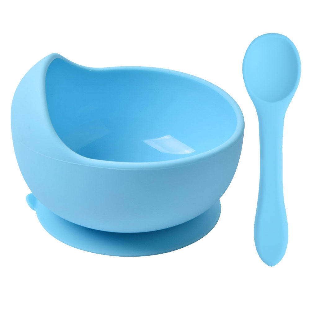 Soft Silicone Baby Set – Piatto e Cucchiaio Coordinati in Silicone