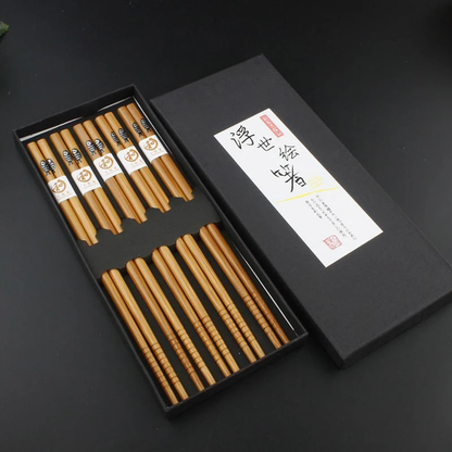 Bacchette Zen in Legno con Decorazione Tradizionale
