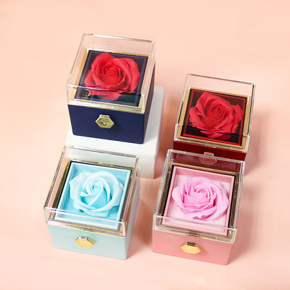 Gift Box with Jewel embellished with an eternal rose