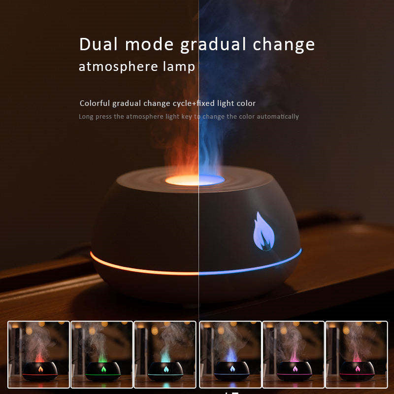 Flame Mood - Mini Umidificatore Aroma a 7 Colori