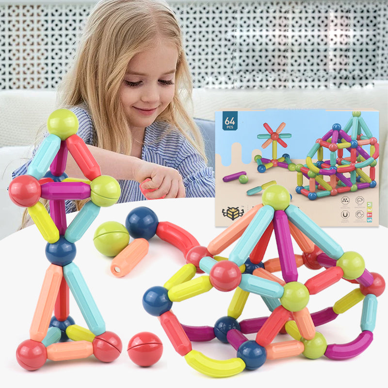 Magno-Build Sticks – Set di Costruzioni con Bastoncini Magnetici