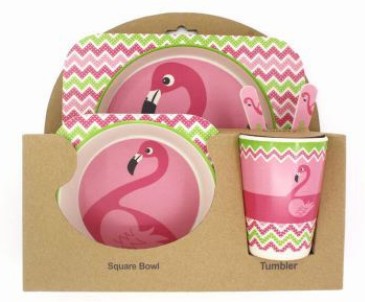 Eco-Bambù Kids Set – Set pappa 5 pezzi in fibra di bambù
