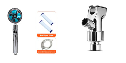 Soffione Doccia Turbo Jet con Filtro a Elica