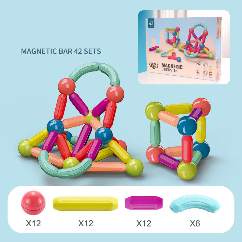 Magno-Build Sticks – Set di Costruzioni con Bastoncini Magnetici