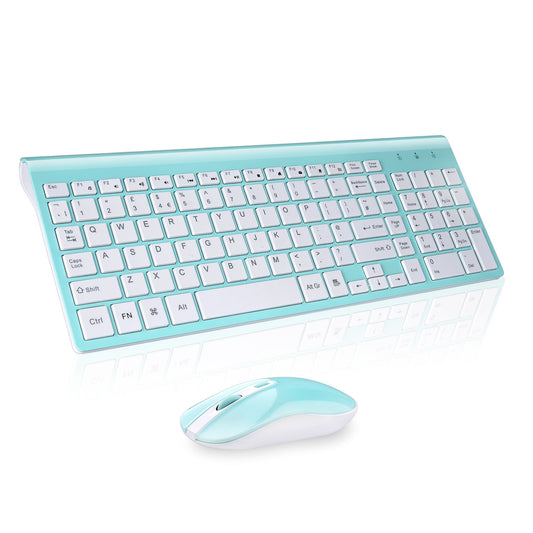 Set Wireless Keyboard & Mouse Slim - Design Moderno 2.4G