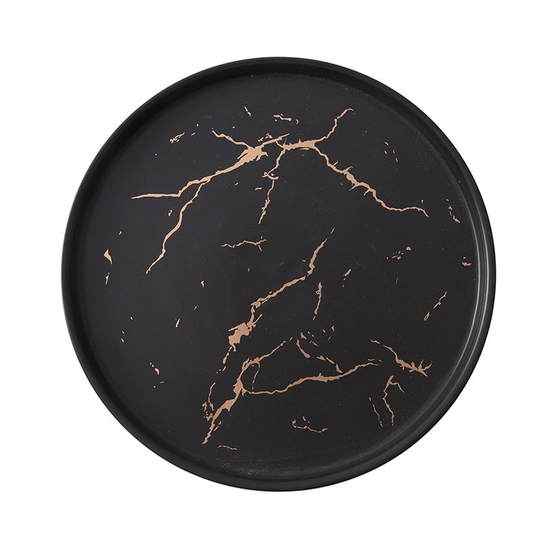 Piatto in Ceramica Marmo Nordico