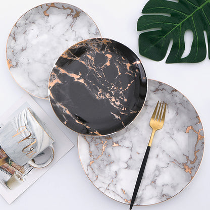 Set Piatti Orientali Nile - Marmo & Oro Blue Ocean