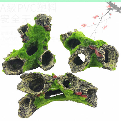 MossyLog - Tronco Cavo con Muschio Naturale