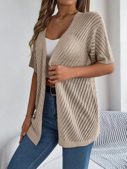Cardigan Righe Verticali Traforate (S-2XL)