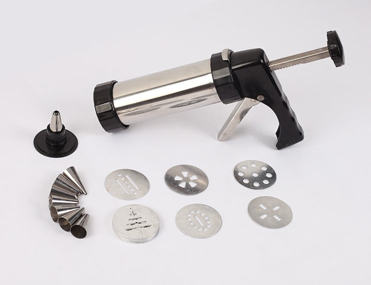 CookieMaster Pro - Spara-Biscotti e Decoratore 2-in-1 con 20 Trafile in Acciaio.
