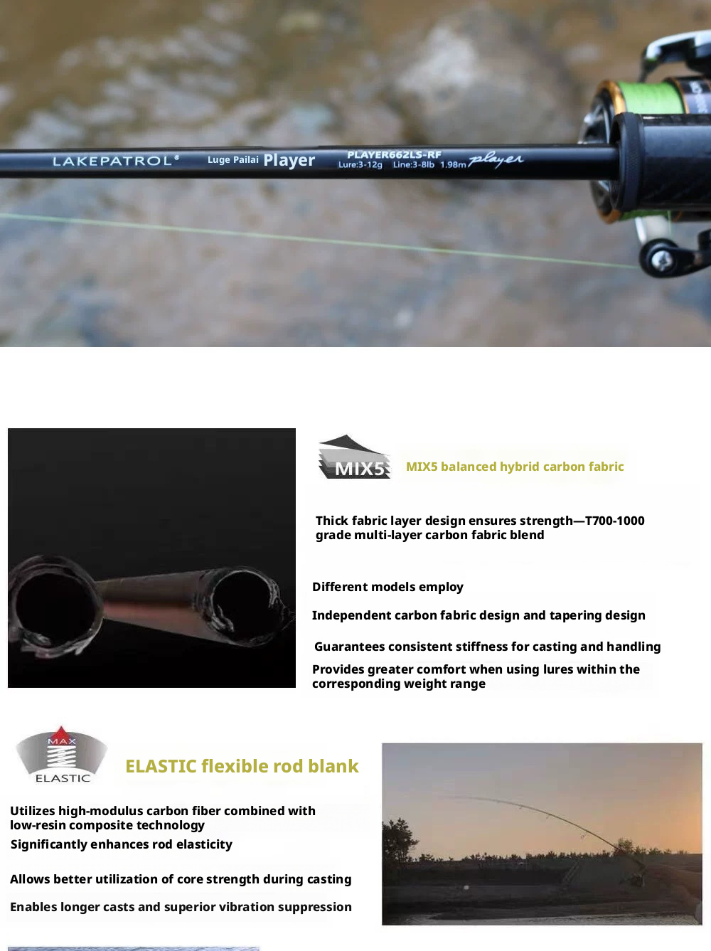 Canna da Pesca Lake Patrol da Spinning/Baitcasting