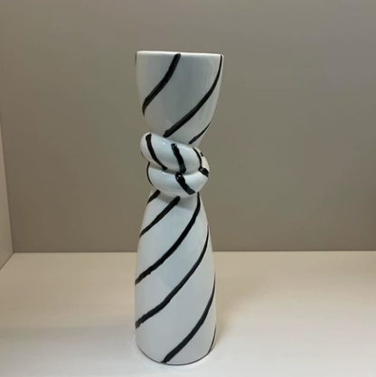 Set Design Infinity Knot - Vaso e Scultura Moderna in Ceramica
