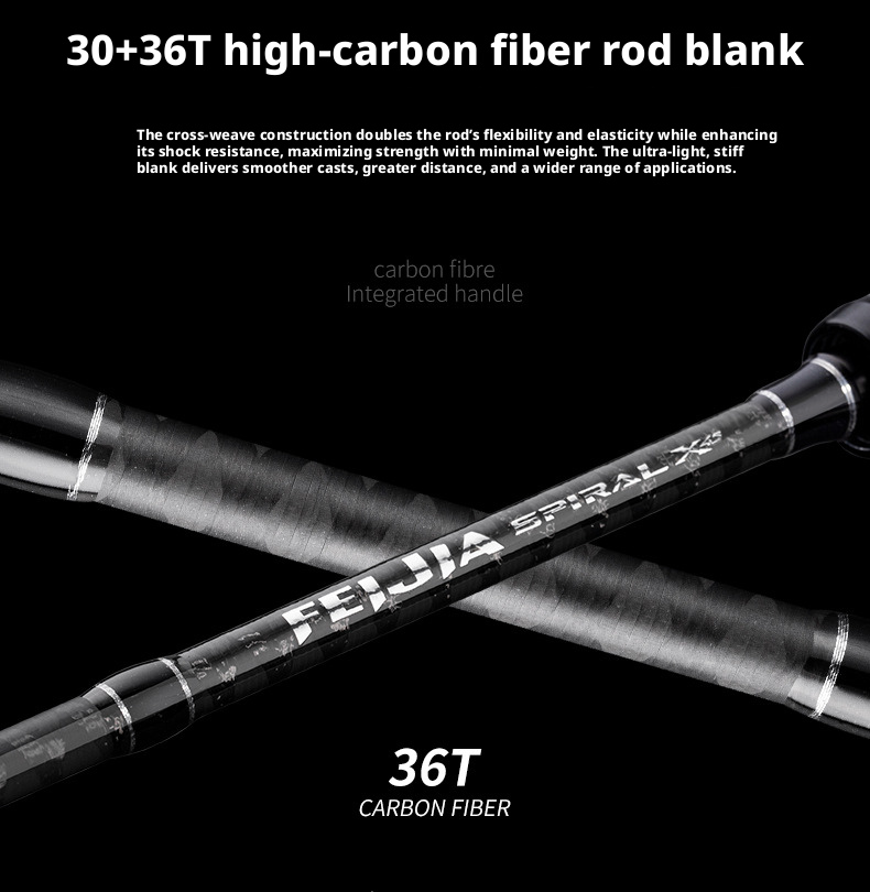 Canna da Pesca Yumingbu Spiral X Spinning/Casting 1.98m, 2.13m, 2.28m