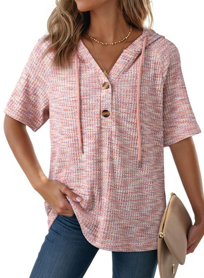 Hoodie Honeycomb V-Neck (S-2XL)