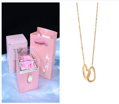 Gift Box with Jewel embellished with an eternal rose