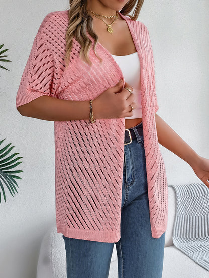 Cardigan Righe Verticali Traforate (S-2XL)