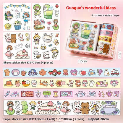Gift-Sticker Set Kawaii Cartoon