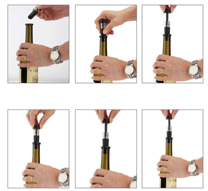 Set Apribottiglie Vino a Pressione d'Aria